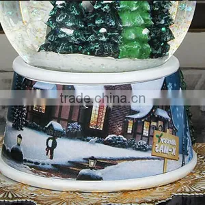 Polyresin Christmas Snow Globe Decoration Snow Globe With Music Box thumbnail-5