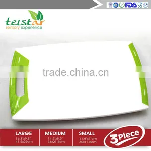 3 Piece Cutting Board Plastic Set or Slicing Fruits, thumbnail-6