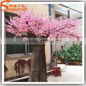 China Supplier Cheap Price Cherry Tree Home Decoration Plastic Artificial Cherry Blossom Tree thumbnail-2