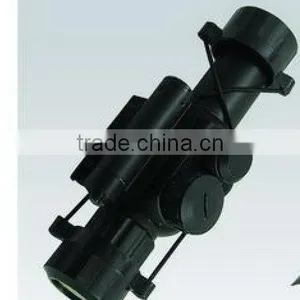 Compact 4X25 Rifle Scope Red Green Mil-Dot Reticle With Side Attached Red Laser Sight Combo thumbnail-1