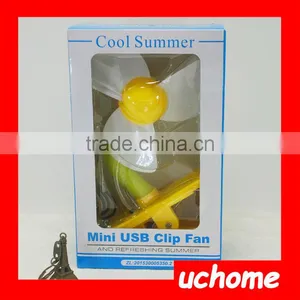UCHOME Newest Colorful USB/Battery Clip Fan Baby Mini Fan Best Fan With Safety Foam Blade thumbnail-6