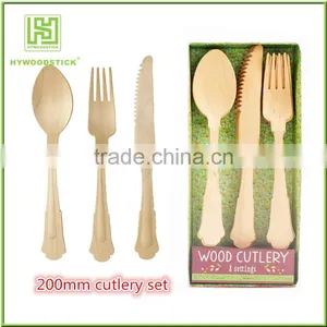 Hot Sale Disposable Wooden Personalized Packing 6" Cutlery Set thumbnail-4