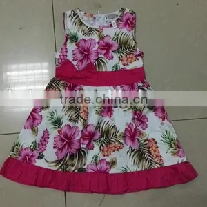 Girl's New Design High Quality Summer Printed Dress Stock Clearance thumbnail-2