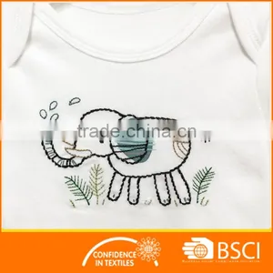 Knitted Wear Embroidery Nice White Baby Romper thumbnail-3
