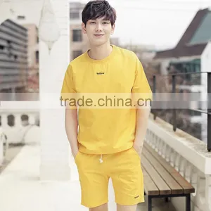 Men T-shirt Summer Apparel Casual Short Suit Uniform Wholesale China 2016 New Fashion 6 Colors thumbnail-1