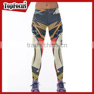 (OEM Factory) Wholesale Camo 3d Digital Printing Full Leggings for Women Gym Fitness Tight Yoga Pants Wear thumbnail-3