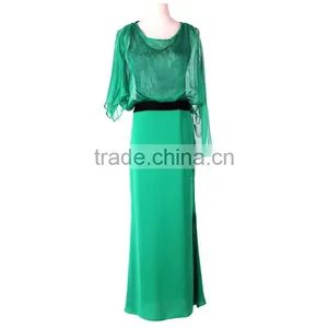 Full Length Chiffon Orange Colored Sexy One Piece Style Evening Dress thumbnail-4