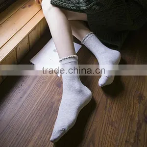 Zm53125a Simple Design Solid Color Women Cotton Ankle Short Socks thumbnail-4