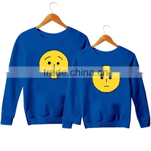 Wholesale Cheap Cotton Polyester Womens Pullover, Custom Lovers Crewneck Screen Print Sweatshirt thumbnail-1