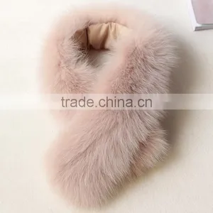 Myfur Light Grey Fox Fur Made Luxury Genuine Fox Fur Collar for Coat thumbnail-4