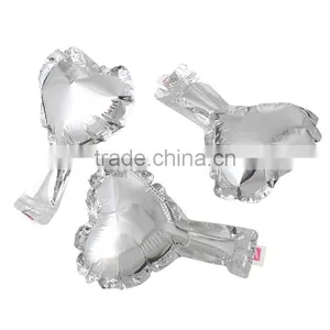 Aluminium Foil Balloons Party Decoration Heart Silvery thumbnail-1