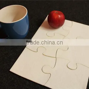 Unique Designed Hot Salling Products Laser Cut Wood Puzzle Coasters thumbnail-3