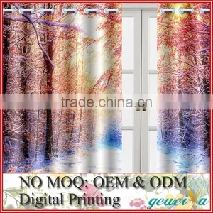 Custom Blackout Fabric 3D Digital Printed Curtain thumbnail-4