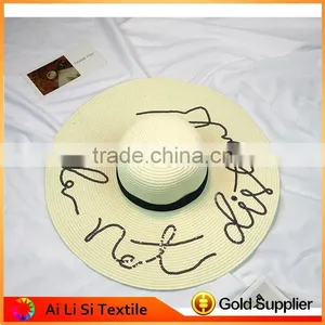 New Arrival Fashion Ladies Woman Bohemia Summer Straw Sun Visor Wide Large Brim Floppy Fold Summer Swimming Beach Straw Hat thumbnail-3