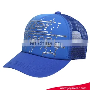 Hot Sell High Quality Mesh Trucker Baseball Cap Blue Snapback Cap thumbnail-1