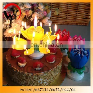 Rotating Music Flower Fancy Birthday Cake Candles thumbnail-2