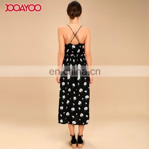 Latest Split Woman Summer Dress Side Slit Floral Print Casual Dress thumbnail-3