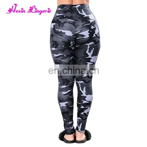 2017 Summer Women Sports Leggings Camouflage Gray Oem Yoga Pants thumbnail-4