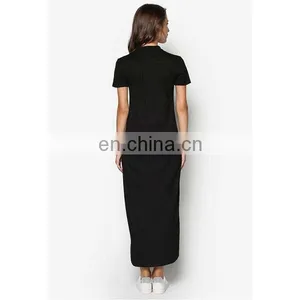 Latest Ladies Clothes Bodycon Long Dress Side Slip Design Fashion Model Women Dress thumbnail-4