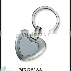 Heart Shape Custom Blank Key Ring thumbnail-1