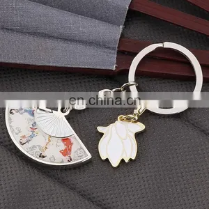 Custom Metal Fan Shape Flash Usb Pen Drive Keychain thumbnail-1