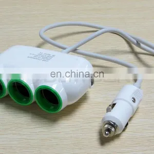 3 Way Auto Dual USB Port Car Cigarette Lighter Socket Adapter Charger for IPhone Samsung Phone thumbnail-6