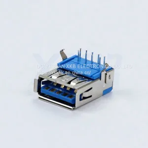 High Quality USB3.0 Socket Computer Connector USB 3.0 Connector A/F Female DIP 90 Degree thumbnail-1