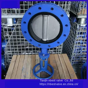 LXUD341XP-10Q U Type Center Worm Gear Butterfly Valve for Sea Water thumbnail-1