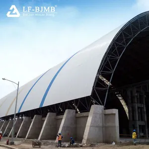 Large Span Steel Space Frame Structure Coal/Cement/Limestone/Clinker/Grain Storage Sheds Structure thumbnail-1
