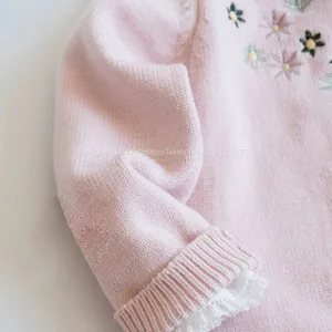 Custom High Quality Tops WoKids Sweater Turtleneck WoKids High Neck Sweaters Girl Knitted Cotton Pullover Sleeveless Sweater thumbnail-2