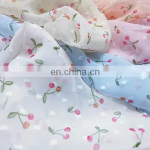 High Quality Chiffon Printed Fabric 75D for Women's Dress thumbnail-1
