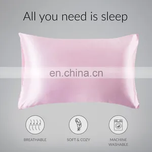 Perfect Luxury Smooth 100% Polyester Home Breathable Satin Pillowcase For Adults thumbnail-3