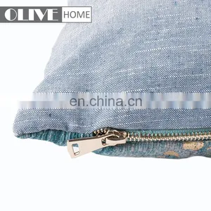 Fashion Chenille Fabric Gold Stamping Ombre Photo Printed Cushion Pillow thumbnail-3
