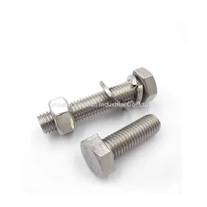 STEEL HEX HEAD BOLT AND NUT ASSEMBLY DIN933/DIN931+DIN934 thumbnail-2