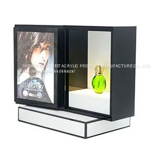 Acrylic Makeup Organizer Perfume Display Rack Cosmetic Advertising LED Display Stand 7454 thumbnail-1