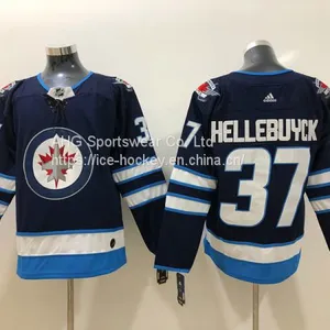 Winnipeg Jets #37 Hellebuyck Blue Jersey thumbnail-1