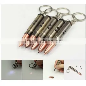 Metal Laser LED Light Bullet Keychain for Gift thumbnail-1