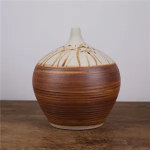 Artistic Jingdezhen Hand Made Paint Modern Simple Style Brown Ceramic Vase For Indoor Decor thumbnail-4