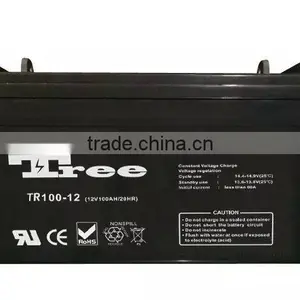 3 Years Warranty Maintenance Free 12v 100ah Gel Deep Cycle Battery for Power Plant thumbnail-1