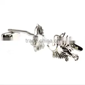 Men's Cufflinks Fish Silver Cuff Lins for Shirt 19mm M3084 thumbnail-4