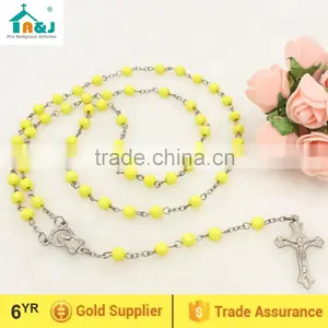 Fashion Plastic Rosary Faceted Bead Wholesale Necklace thumbnail-1