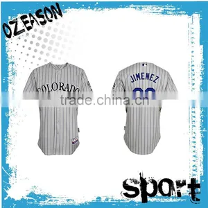 Custom Design Baseball Uniforms Pinstripe Baseball Jersey Wholesale thumbnail-1