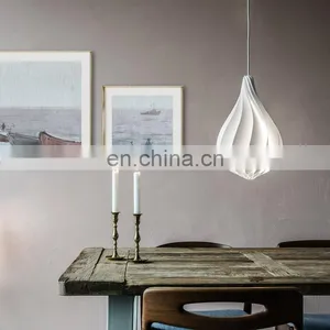 Nordic PVC LED Pendant Light Bedroom Bedside Flower Bud Hanging Lamp Creative Bar Home Small Chandelier thumbnail-1