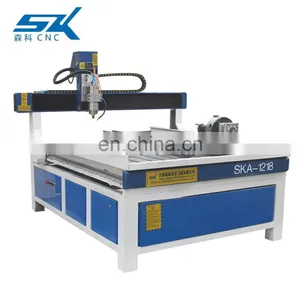 Manufacturer Supply SENKE Brand 4 Axis Advertising Engraving Cutting CNC Router Machines thumbnail-2