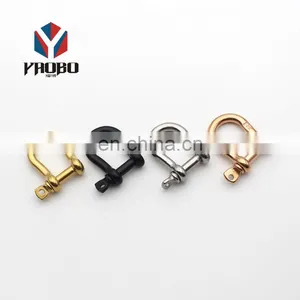 Durable Quality Engrave Logo Stainless Steel Shackle Black D Shape thumbnail-1