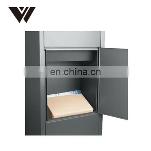 Wall Mounted Smart Parcel Drop Box Dark Grey for Secure Multiple Internet Deliveries of Large Delivery Packets Weatherproof thumbnail-3