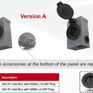 30A RV Lnlet Box With NEMA L14-30P/NEMA L5-30P PIug thumbnail-3