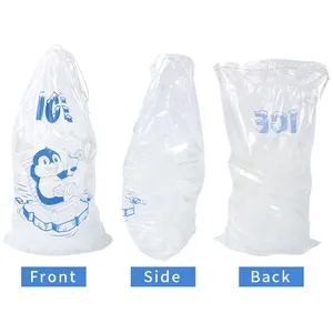 Transparent Poly LDPE Durable Food Grade Plastic Ice Bags for Ice Cube Packing Storage With Printing thumbnail-4