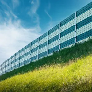 H-Shape Post Modern Acryl Metal Noise Barrier for Highway/Road Sound Reduction Fire Resistant Outdoor Use Factory Price thumbnail-2