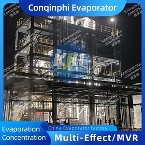 High Efficiency Tubular Three-Effect Evaporator, 316L Stainless Steel, Auto-CIP Cleaning, 1-5T/H thumbnail-3